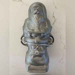 Vintage Santa Claus Chocolate Mold Cake Mold 2 Sided Christmas Holiday Aluminum